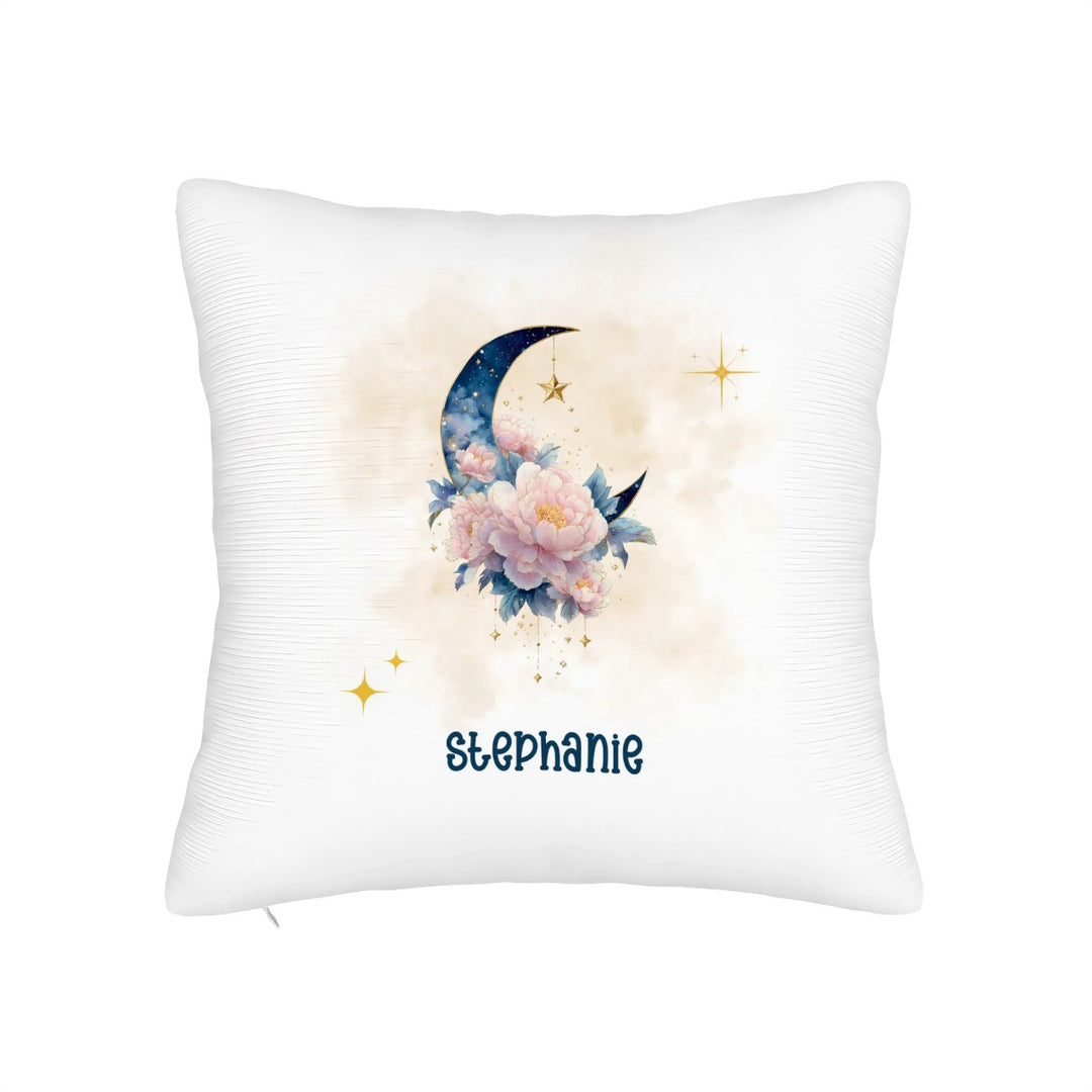 Floral Crescent Moon Throw Pillow Covers