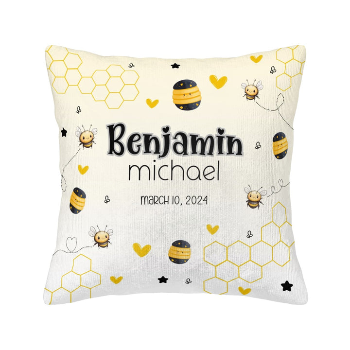 Honey Bee Corduroy Throw Pillow Covers