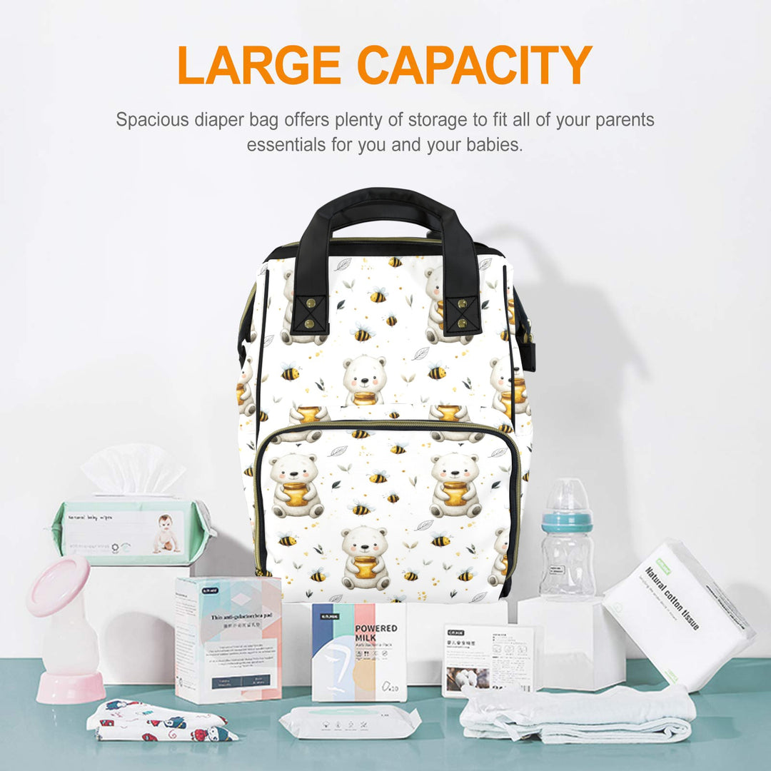 Bears and Honey Bees Diaper Bag
