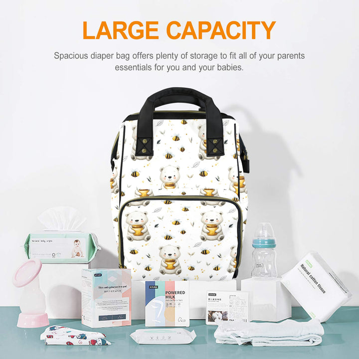 Bears and Honey Bees Diaper Bag