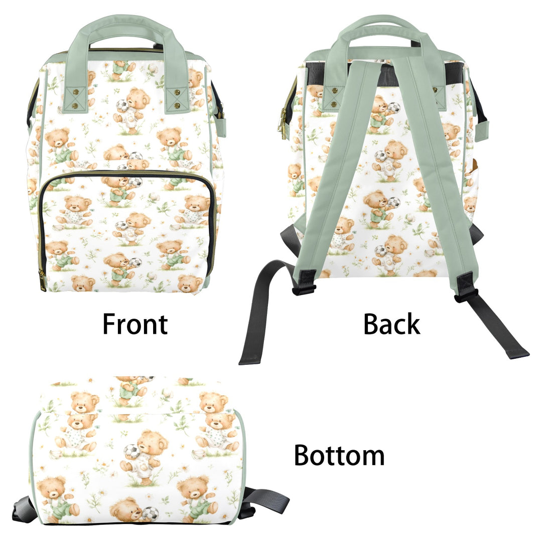 Bears Playing Soccer Diaper Bag