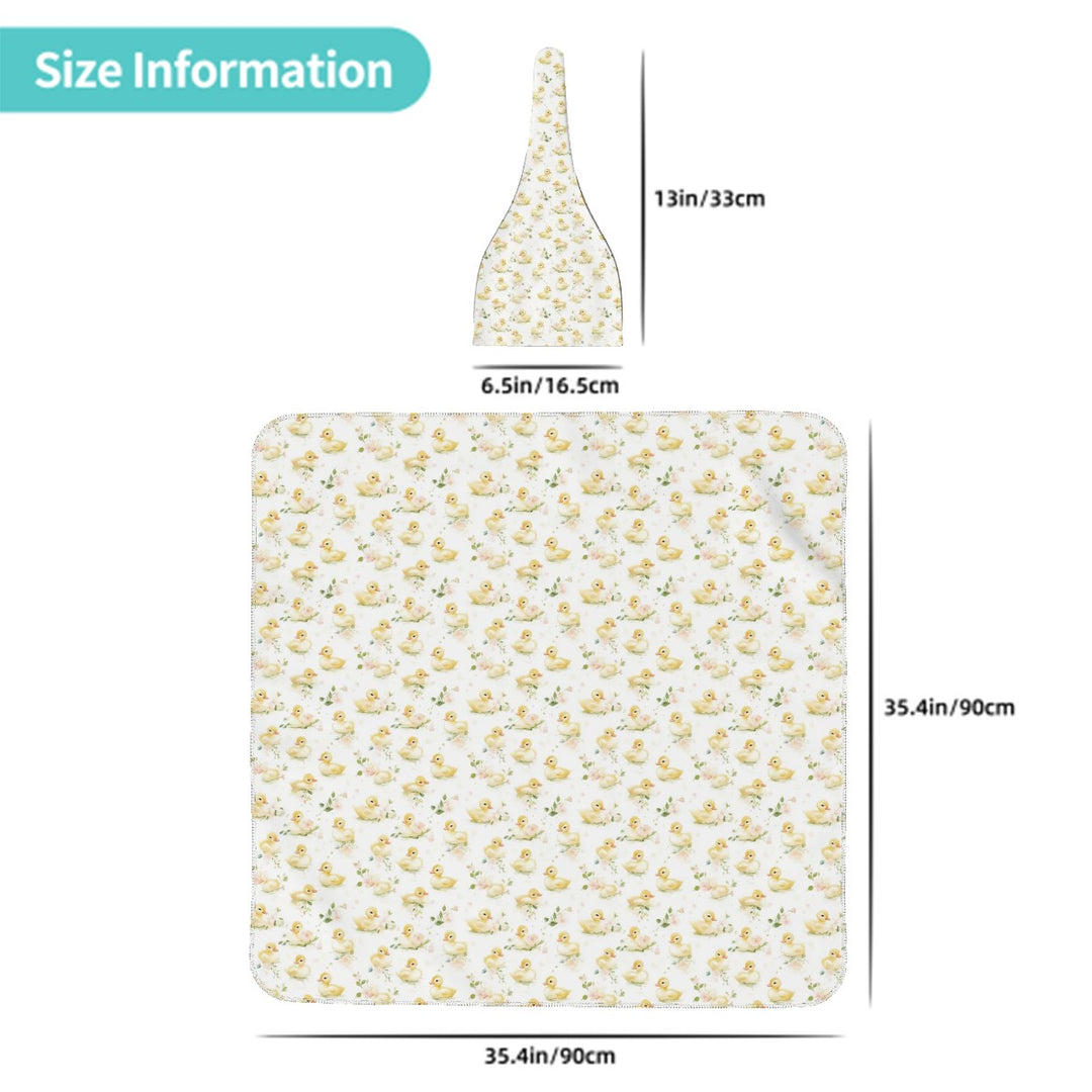 Baby Duckling Swaddle Blanket & Beanie Hat Set