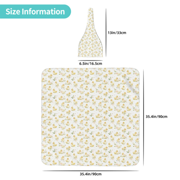 Baby Duckling Swaddle Blanket & Beanie Hat Set