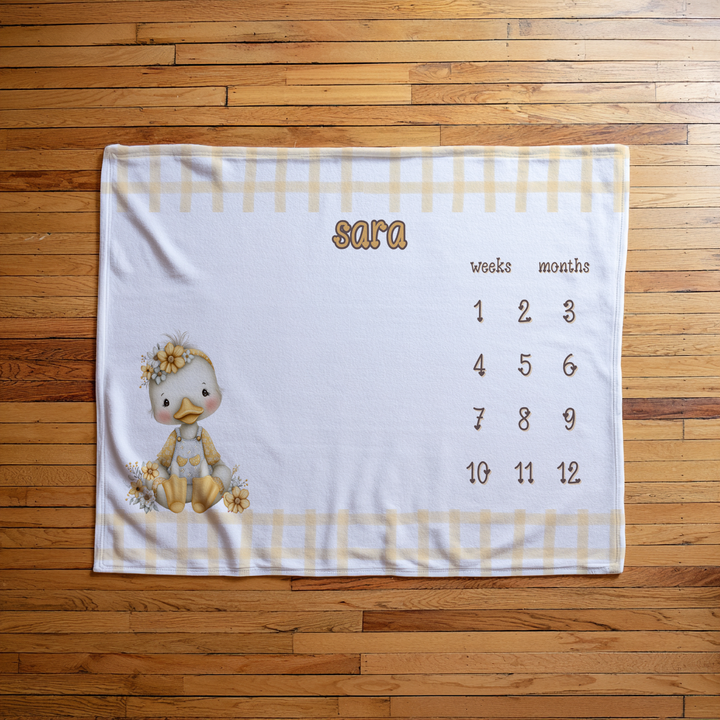 Duckling Milestone Blanket