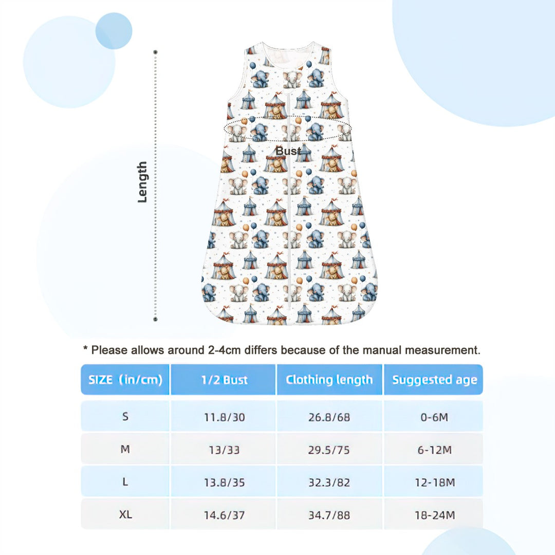 Whimsical Circus Sleeveless Baby Sleep Sack