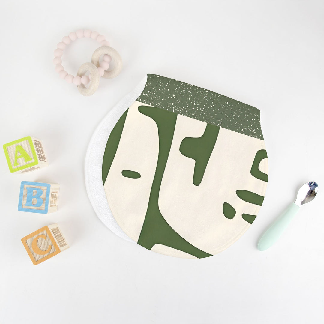 Sage and Cream Burp Cloth