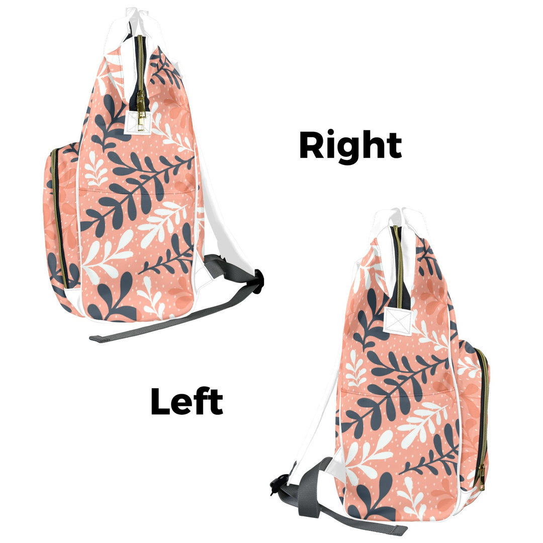 Peach Boho Flower Diaper Bag
