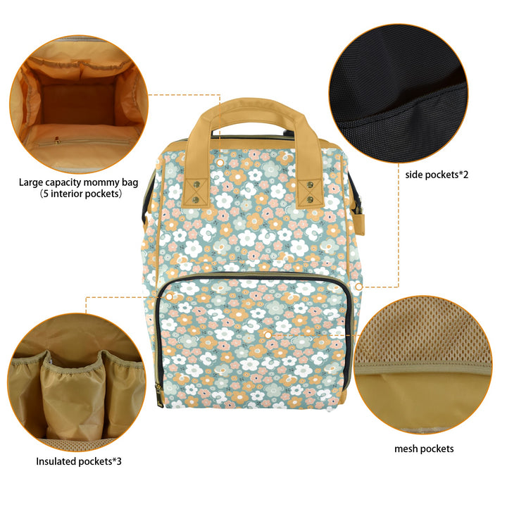 Boho Flower Diaper Bag