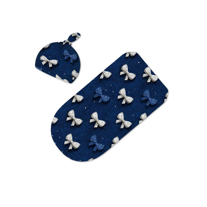 Christmas Bows Cocoon Baby Swaddle Set