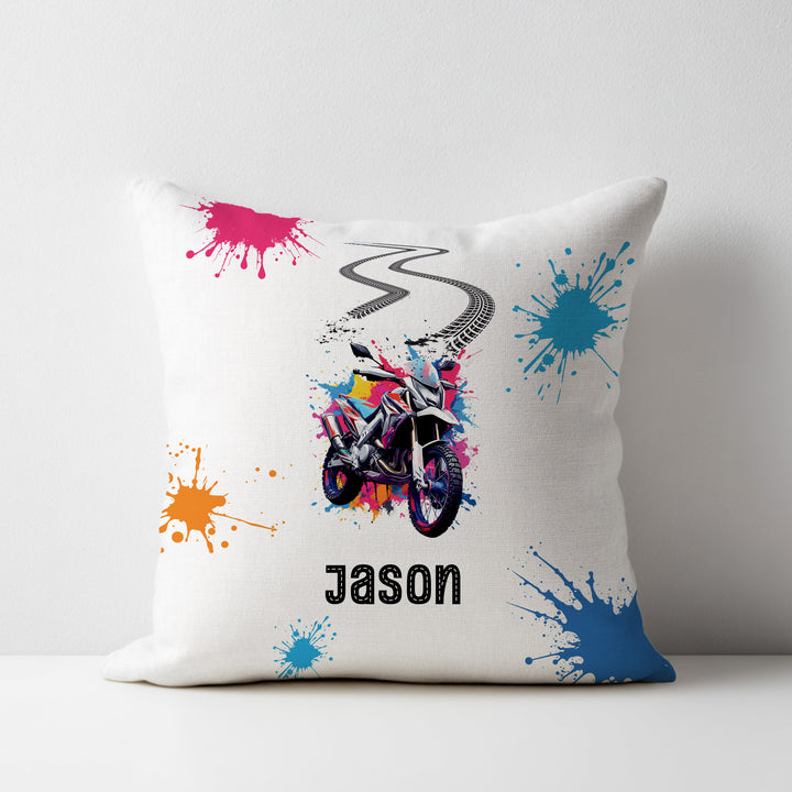 Motor Bike Splash Throw Pillow Covers