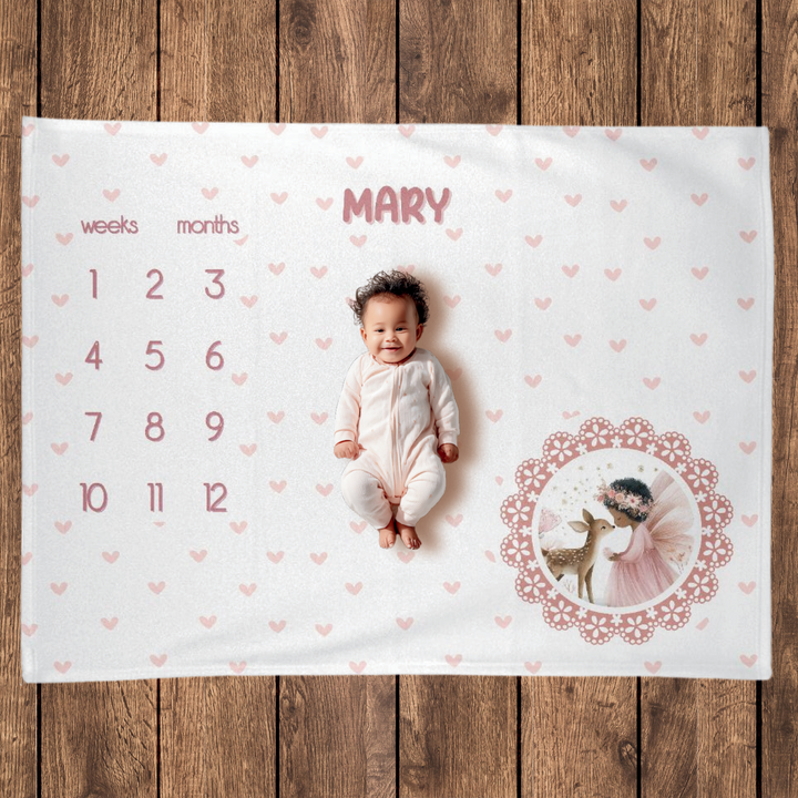 Black Fairy  Milestone Blanket