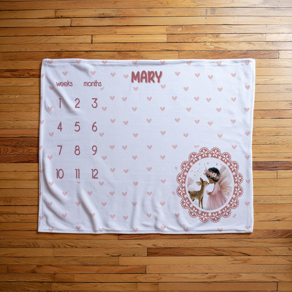 Black Fairy  Milestone Blanket