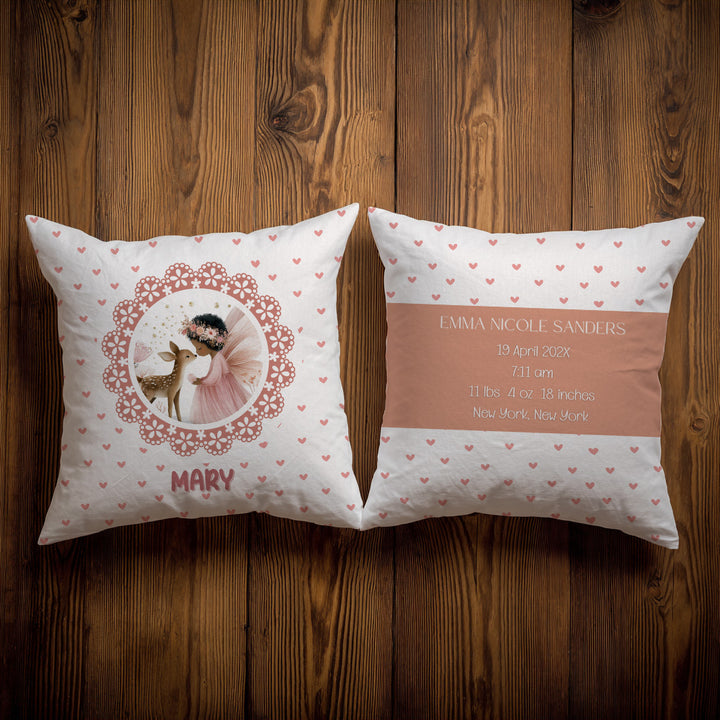 Black Girl Forrest Fairy Throw Pillow Covers