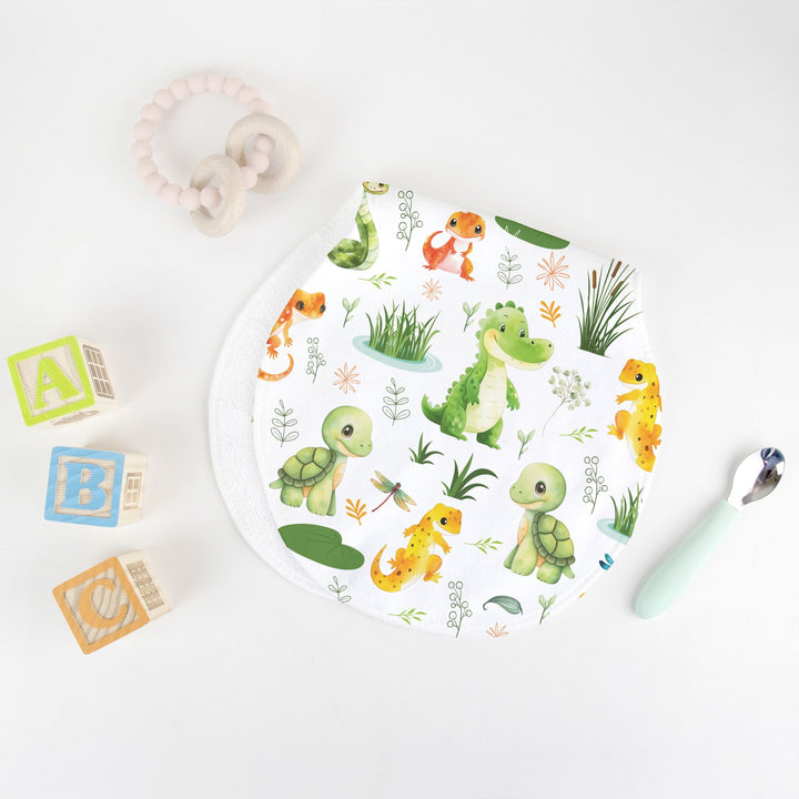 Swamp and Friends Peanut Burp Cloth
