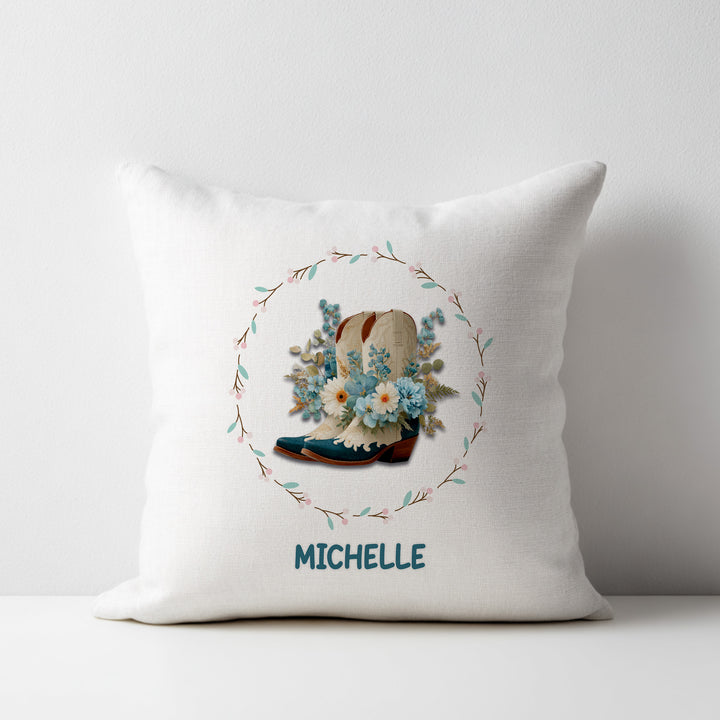 Cowgirl Boots Throw Pillow Covers