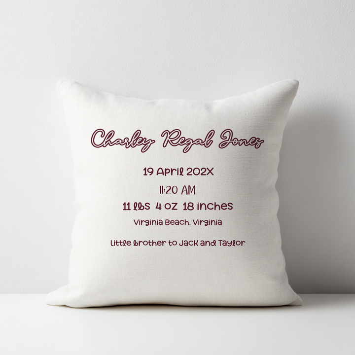 Burgundy and White Flowers Throw Pillow Covers