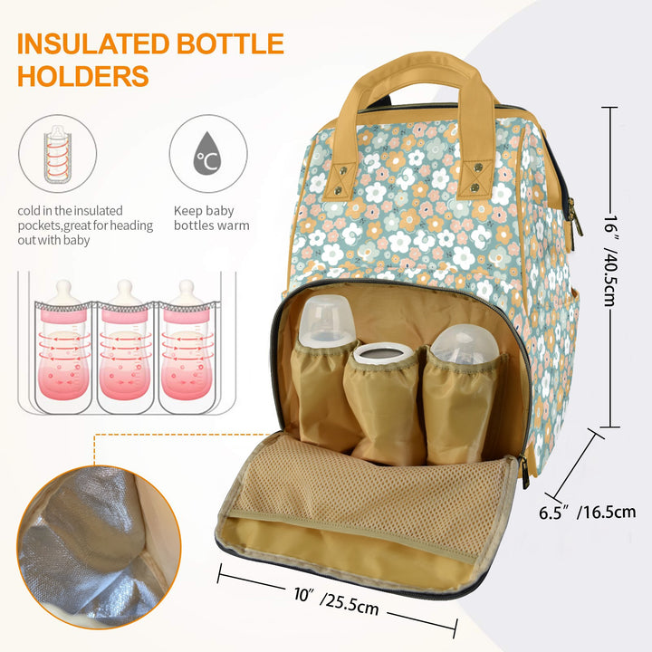 Boho Flower Diaper Bag