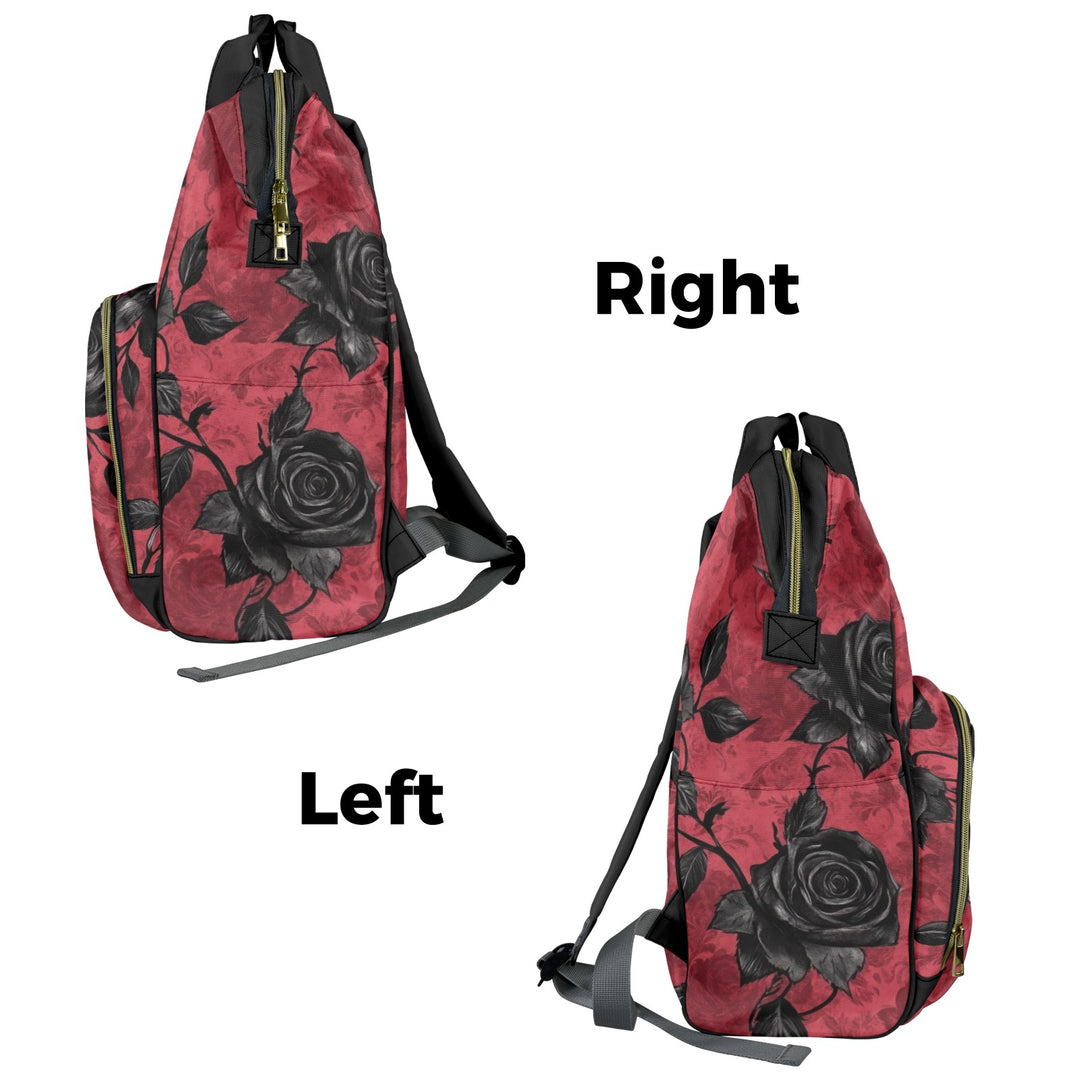 Black Rose Diaper Bag