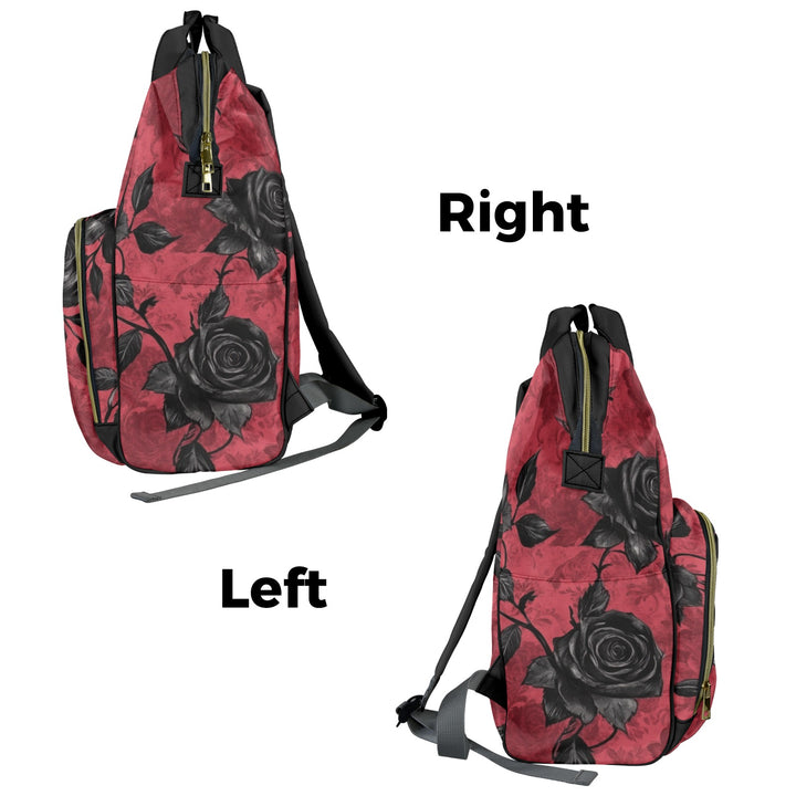 Black Rose Diaper Bag