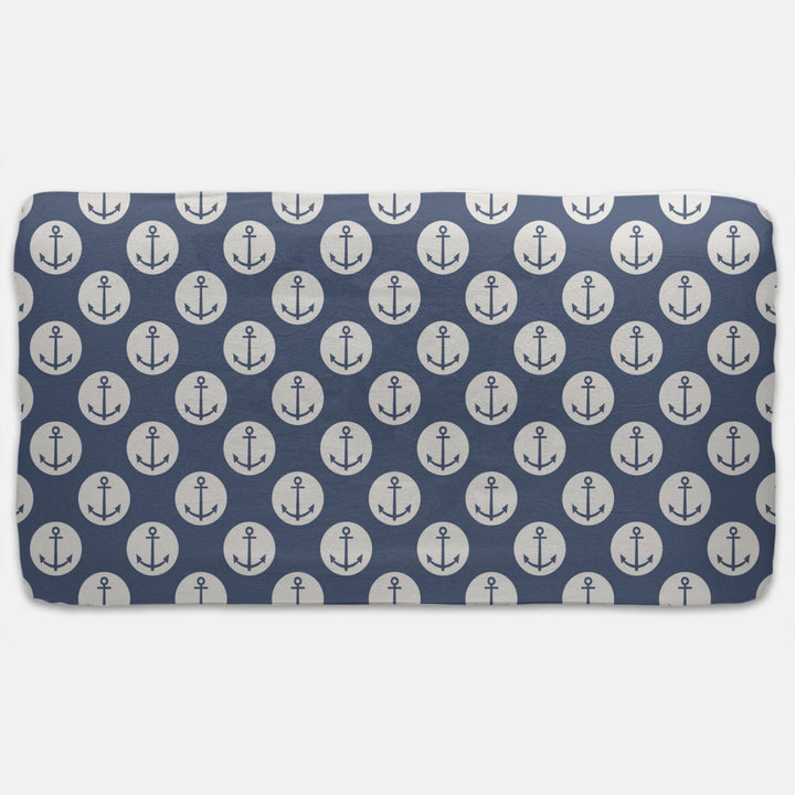 Anchors Away Blue Fitted Crib Sheet