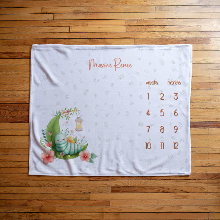 Caterpillar Milestone Blanket