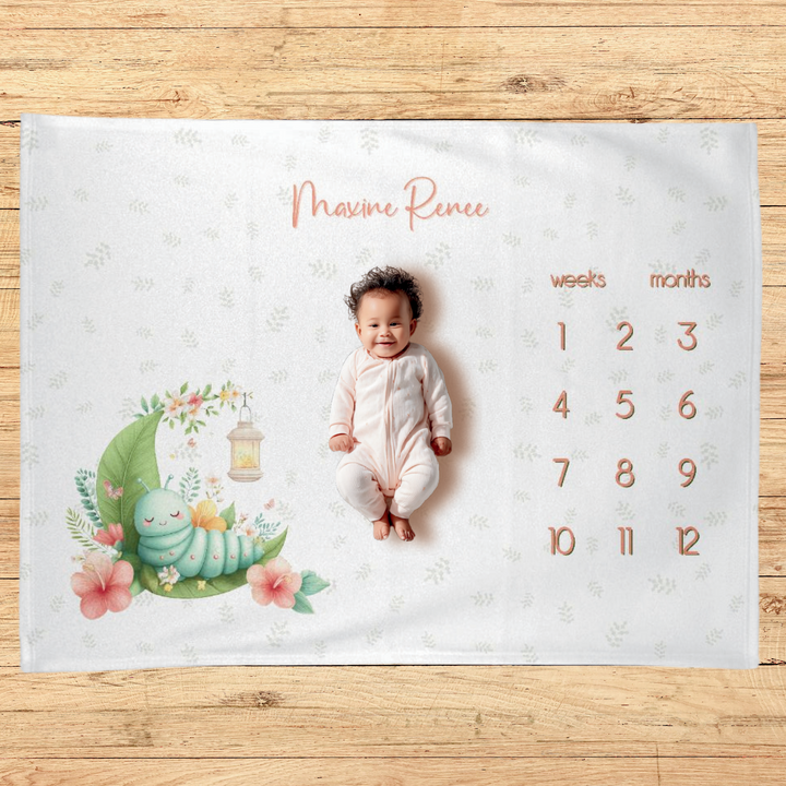 Caterpillar Milestone Blanket