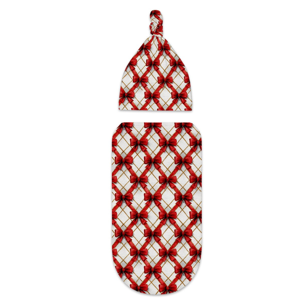 Red Bow Baby Cocoon Baby Swaddle Set