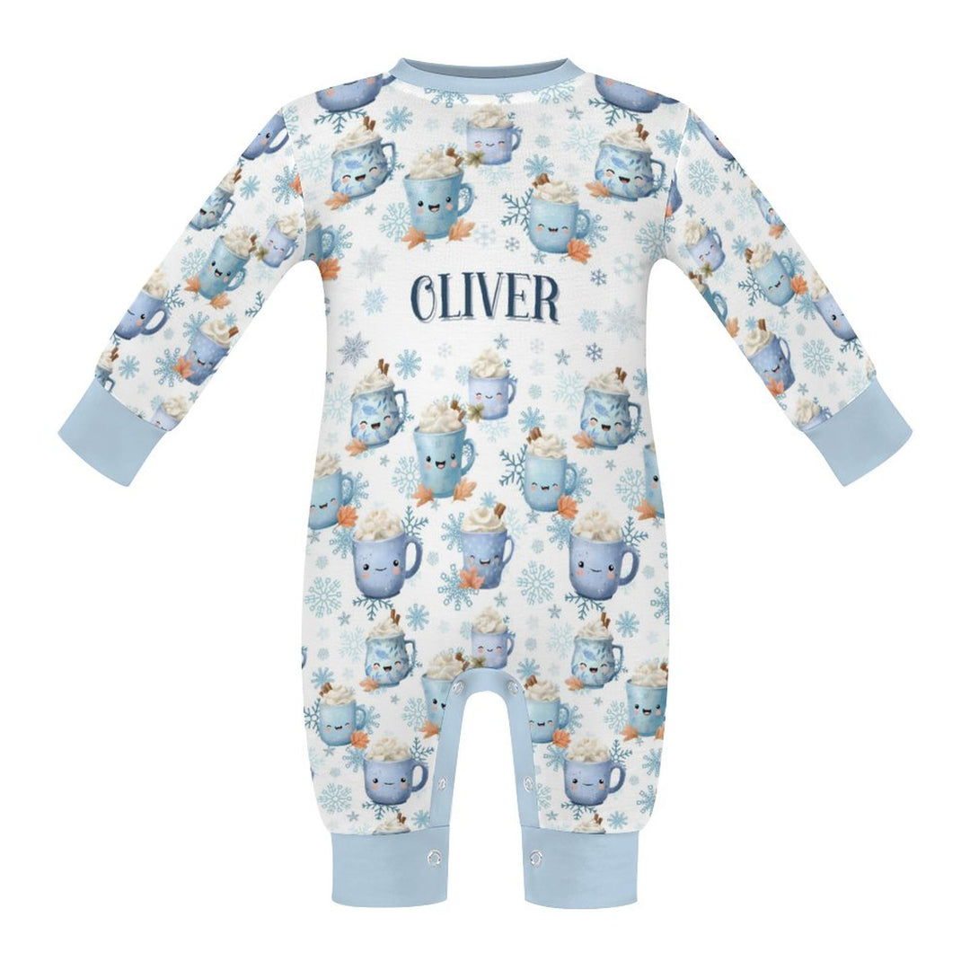 Blue Cocoa Mugs Long Sleeve Baby Romper
