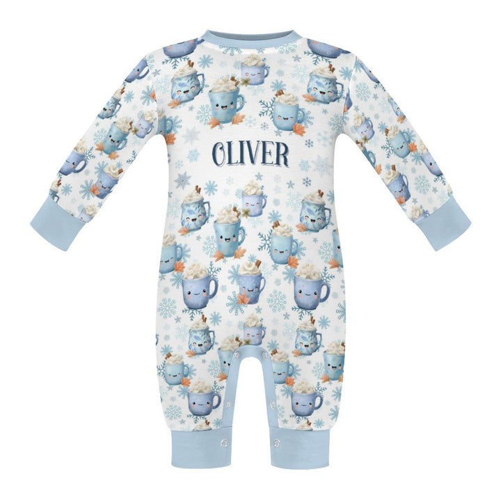 Blue Cocoa Mugs Long Sleeve Baby Romper