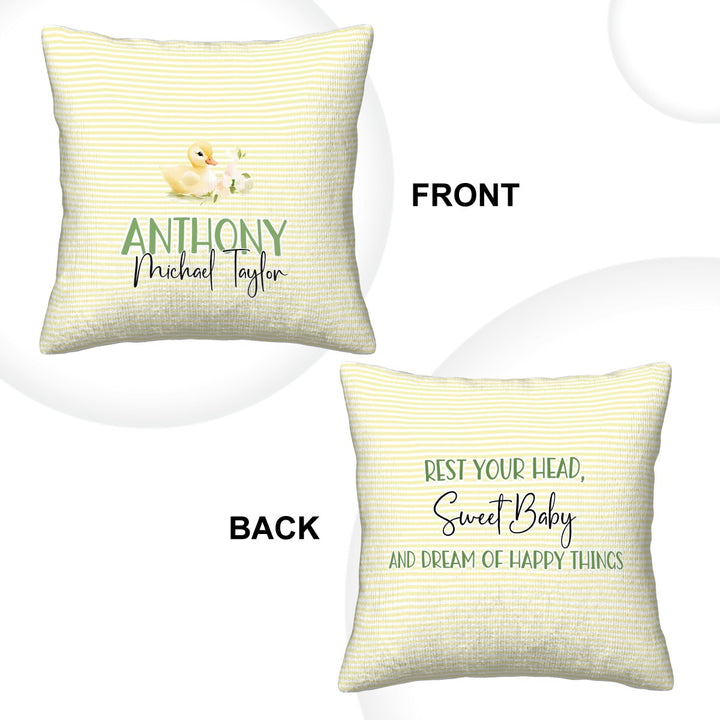Baby Duckingly Corduroy Throw Pillow Covers