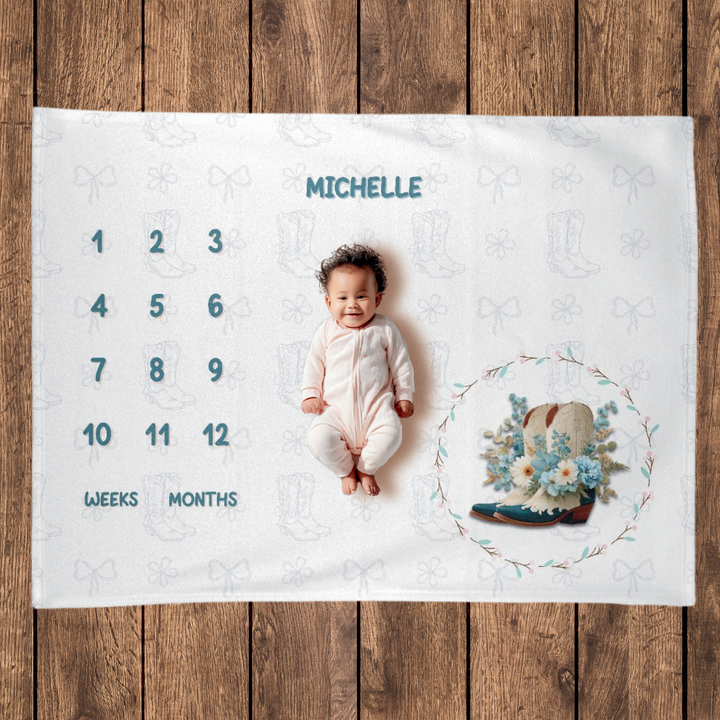 Cowgirl Milestone Blanket