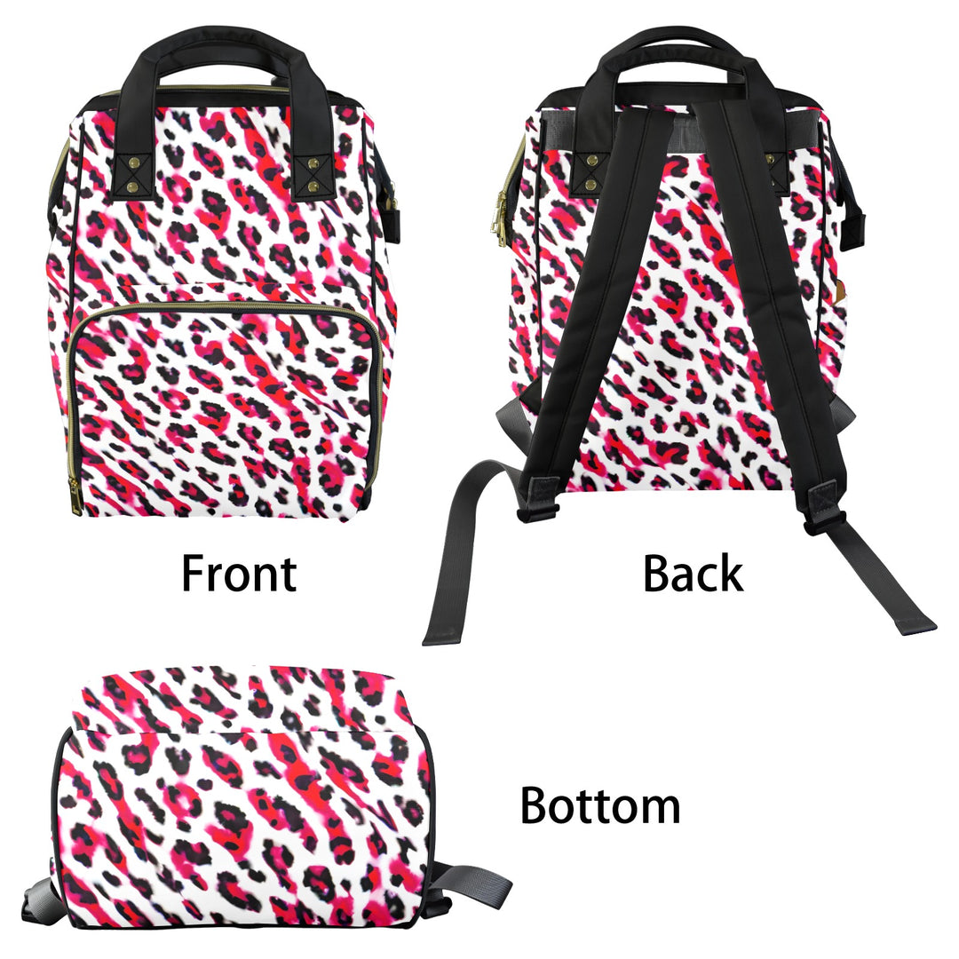 Red Leppard Print Diaper Bag