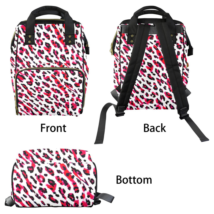 Red Leppard Print Diaper Bag