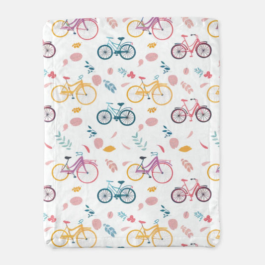 Nap time on Two Wheels Minky Blanket