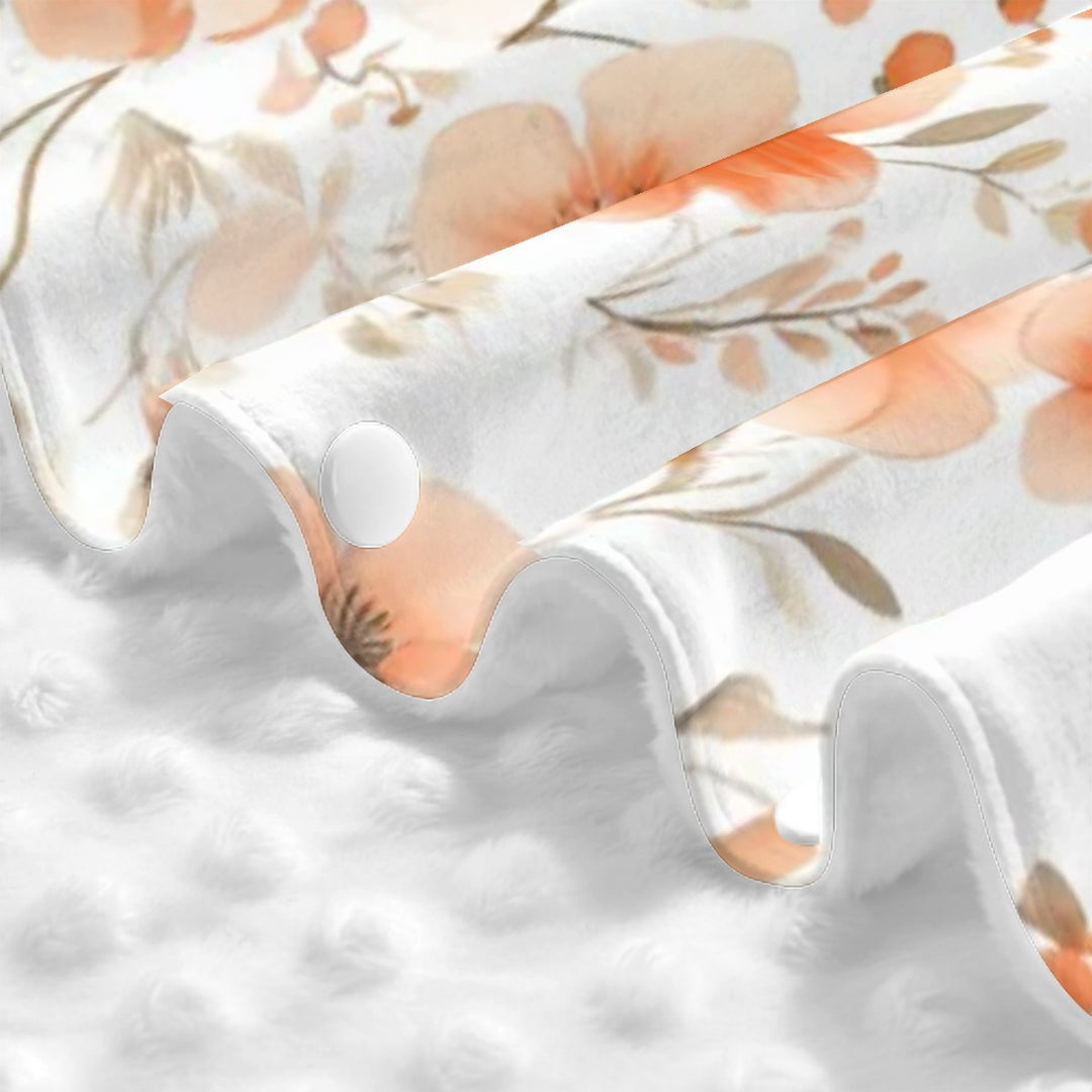 Peach Floral Car Seat & Breastfeeding Cover