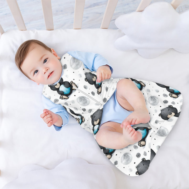 Black Teddy Bear Sleeveless Baby Sleep Sack