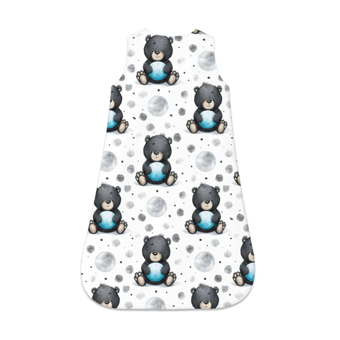 Black Teddy Bear Sleeveless Baby Sleep Sack