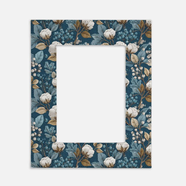 Blue Floral Cotton Picture Frame