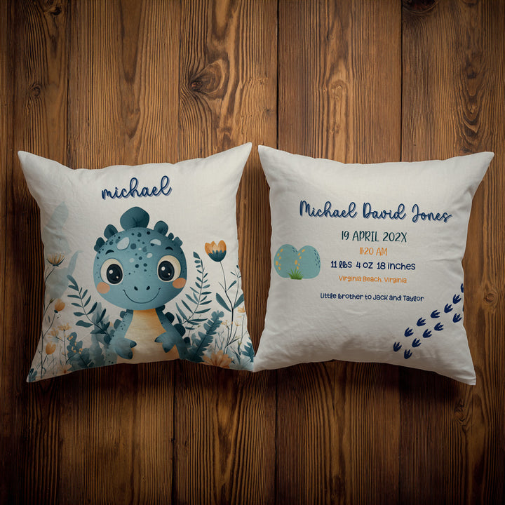 Personalized Dinosaur Throw Pillow Covers
