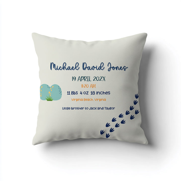 Personalized Dinosaur Throw Pillow Covers