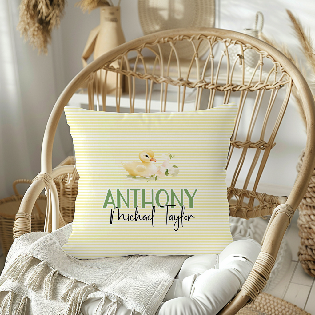 Baby Duckingly Corduroy Throw Pillow Covers