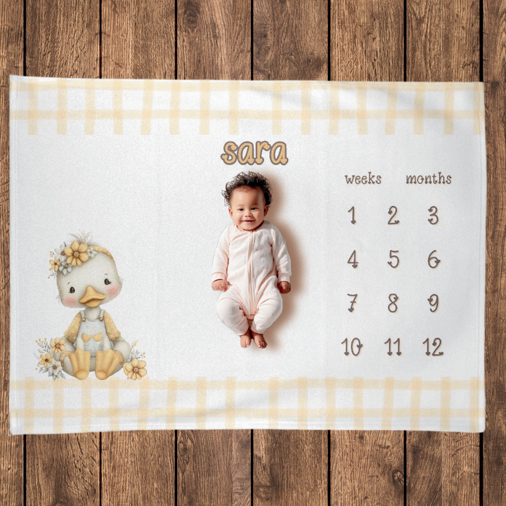 Duckling Milestone Blanket