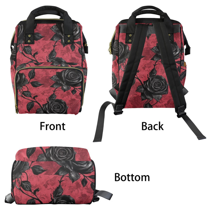 Black Rose Diaper Bag