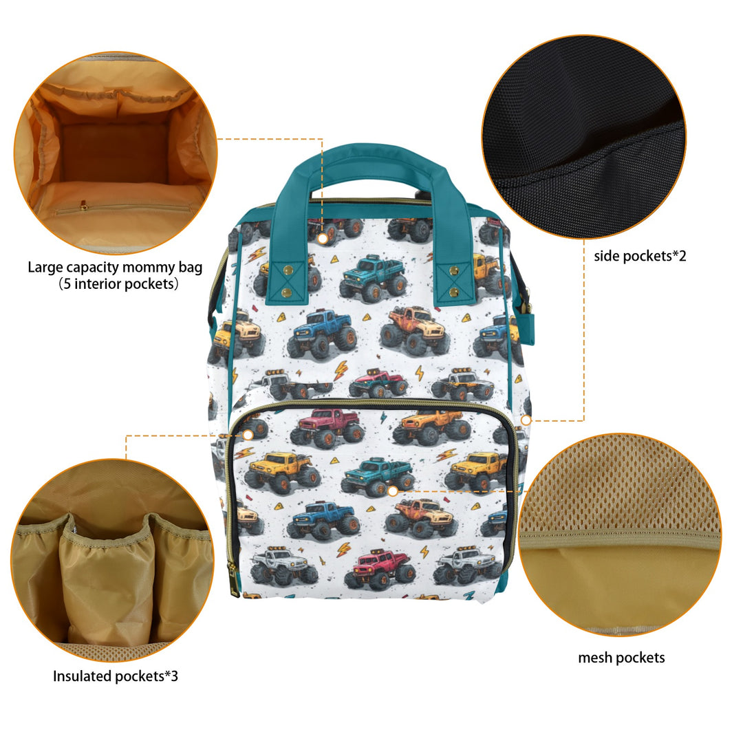 Monster Truck Diaper Bag