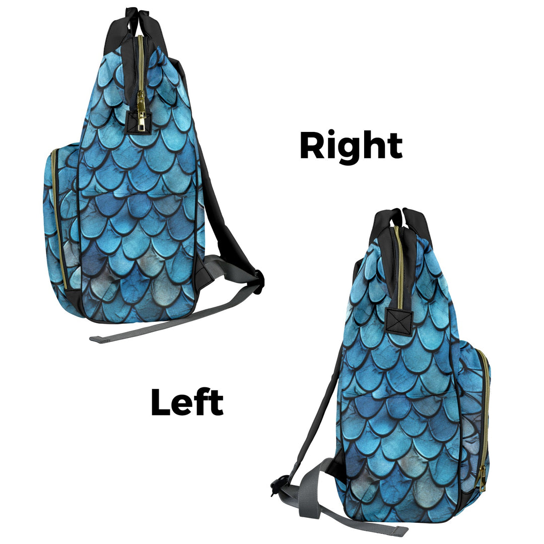 Blue Dragon Scale Diaper Bag