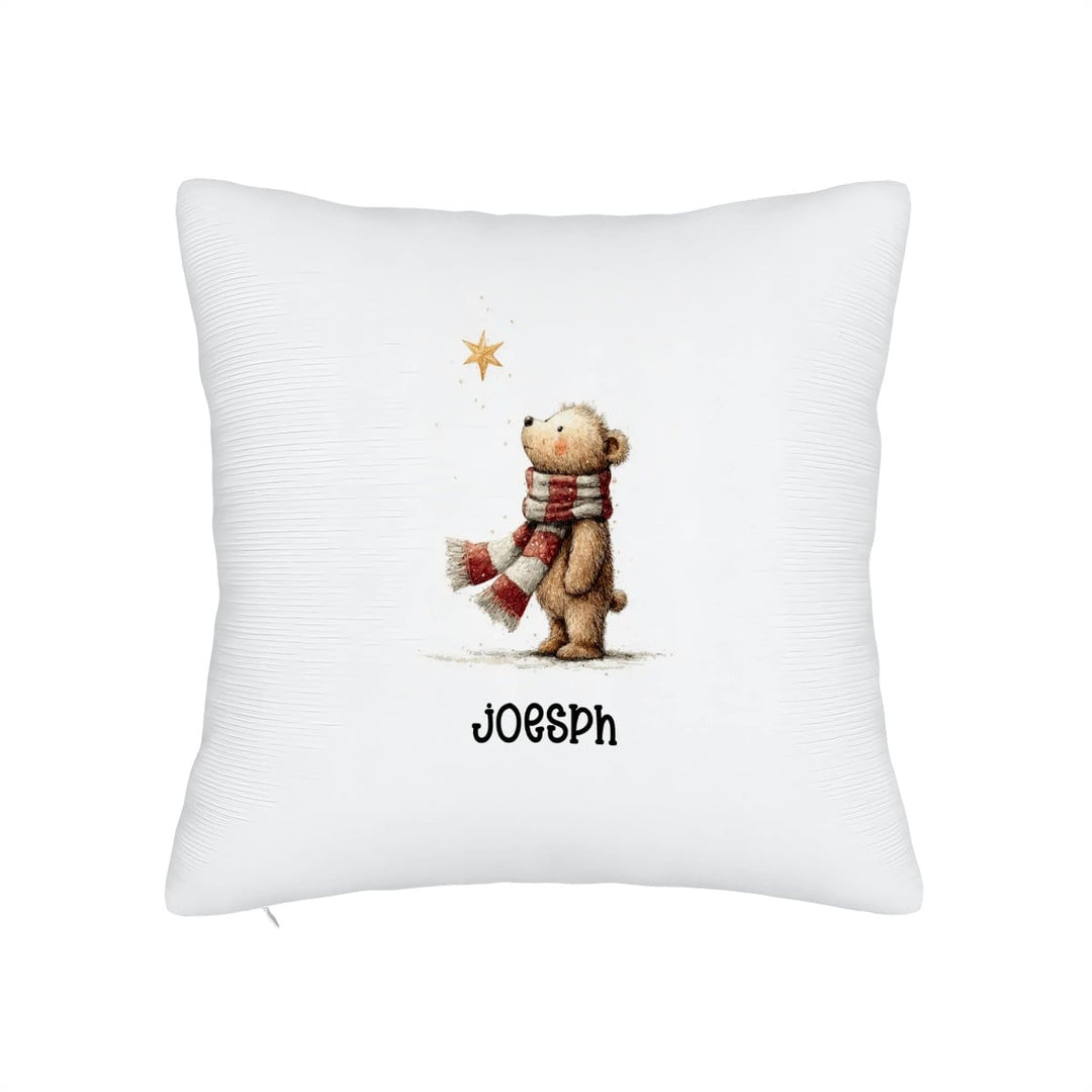 Teddy Bear and the Star Plush Throw Pillow Covers