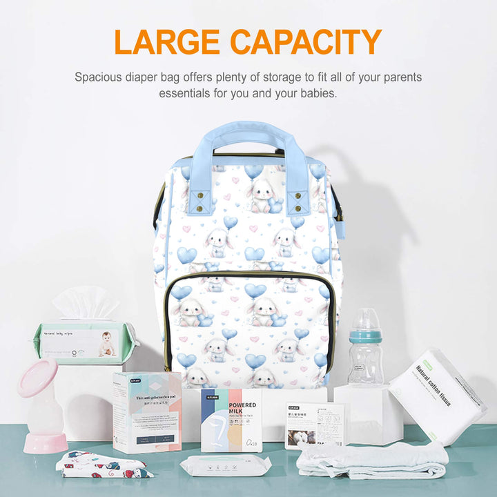 Rabbits and Balloons Diaper Bag