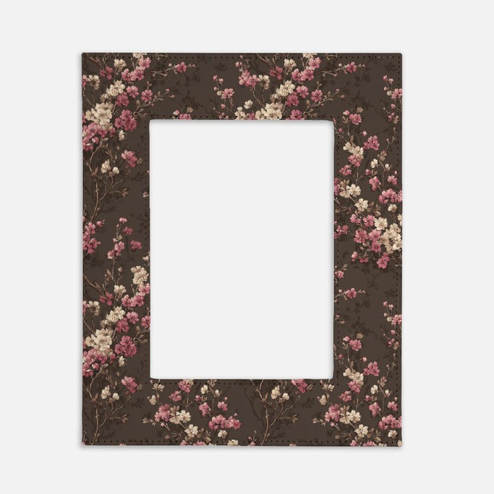 Chocolate Brown Floral Picture Frame