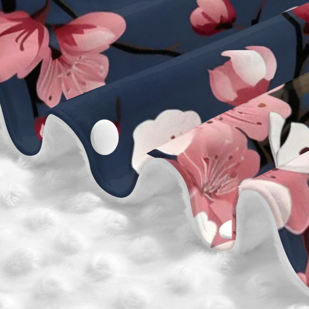 Blue Cherry Blossom Car Seat & Breastfeeding Cover