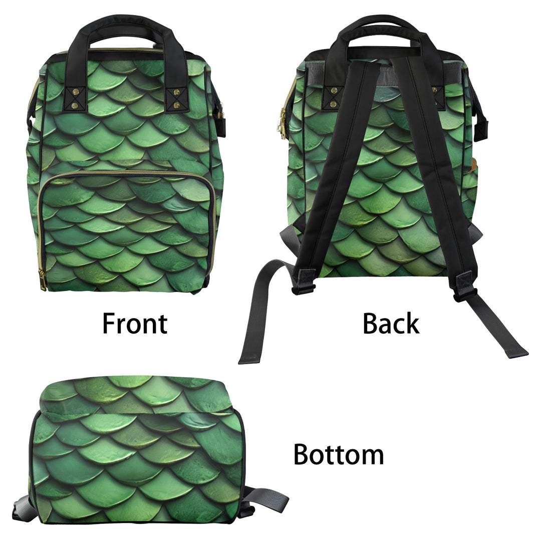 Green Dragon Scale Diaper Bag